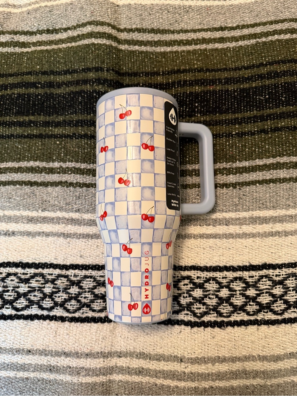 Cherry Checkers Hydrojug Traveler, 40oz